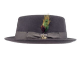 Wool Felt Classic Hat Pork Pie Stingy - Bigalli Hats USA - Flyclothing LLC