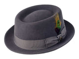 Wool Felt Classic Hat Pork Pie Stingy - Bigalli Hats USA - Flyclothing LLC