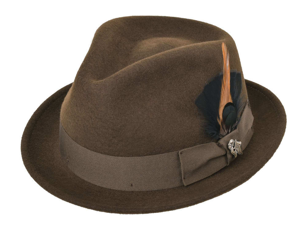 Wool Felt Fedora Hat Classic Roma Stingy - Bigalli Hats USA - Flyclothing LLC