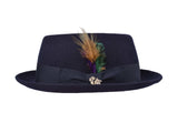Wool Felt Classic Hat Pork Pie Stingy - Bigalli Hats USA - Flyclothing LLC