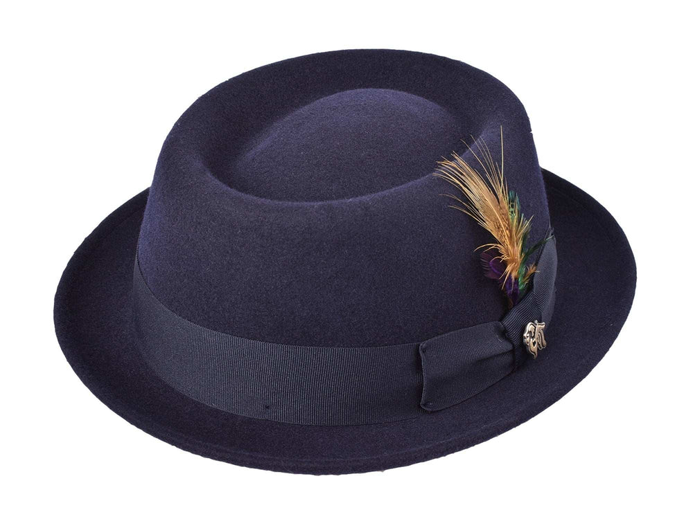 Wool Felt Classic Hat Pork Pie Stingy - Bigalli Hats USA - Flyclothing LLC