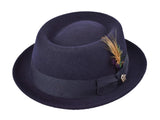Wool Felt Classic Hat Pork Pie Stingy - Bigalli Hats USA - Flyclothing LLC
