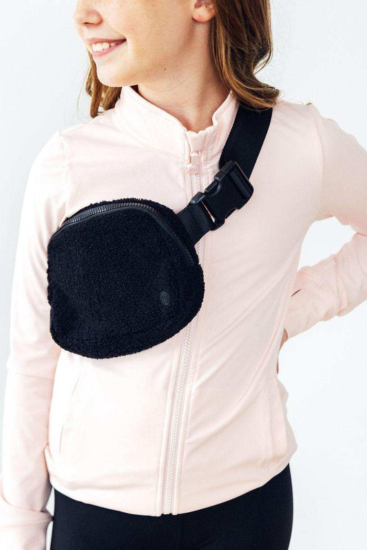 Black Fleece Belt Bag - Mila & Rose ® - Flyclothing LLC