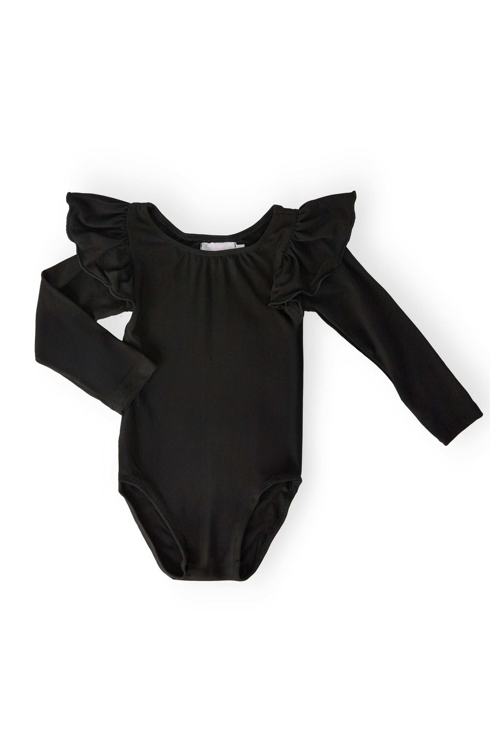 Black L/S Flutter Sleeve Leotard - Mila & Rose ® - Flyclothing LLC