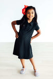 Black S/S Polo Dress - Mila & Rose ® - Flyclothing LLC