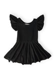Black S/S Twirl Leotard