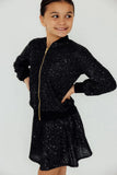 Black Sequin Twirl Skort - Mila & Rose ® - Flyclothing LLC