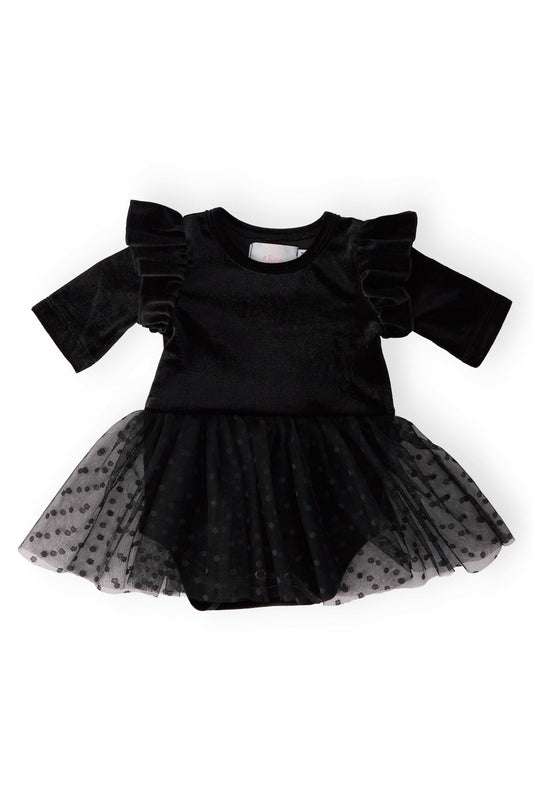 Black Velvet Tutu Bodysuit - Mila & Rose ® - Flyclothing LLC