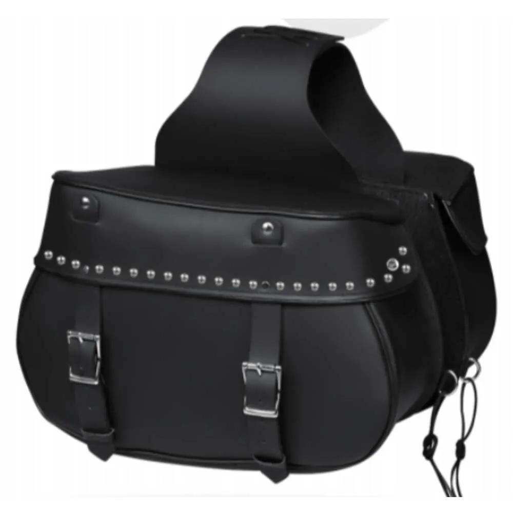 18 x 12 x 7 Leather Saddle Bag - Unik Just for Bikers - Flyclothing LLC