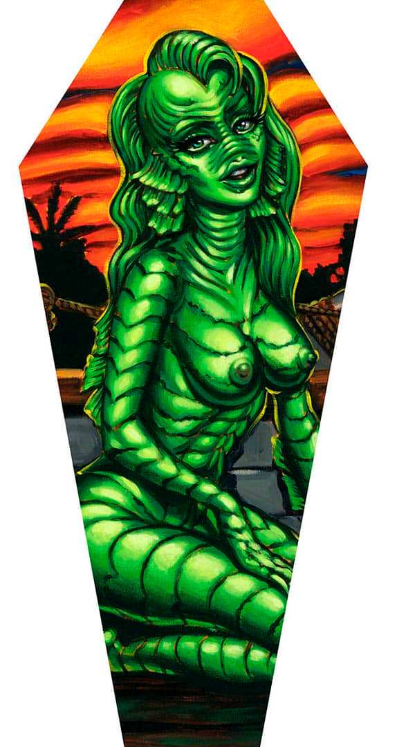 Black Market Art Company Black Lagoon Lolita & Stretched Canvas Coffin Print - Black Market Art Company - Flyclothing LLC