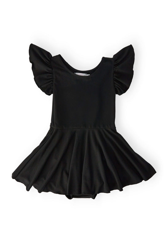 Black S/S Twirl Leotard - Mila & Rose ® - Flyclothing LLC