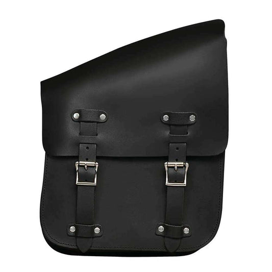Black - Right Side Leather Swing Arm Bag - Unik Just for Bikers - Flyclothing LLC