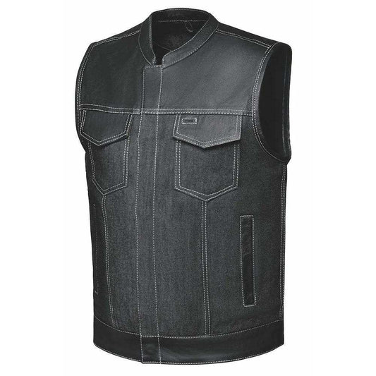Hybrid white - Mens Hybrid Club Vest - Unik Just for Bikers - Flyclothing LLC