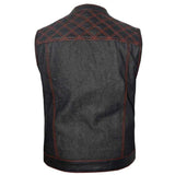 Crimson - Mens Hybrid Club Vest - Unik Just for Bikers - Flyclothing LLC