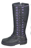 Roadqueen -Ladies Motorcycle Biker Leather Boots