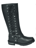 Outrida - Ladies Motorcycle Biker Leather Boots - Unik Just for Bikers - Flyclothing LLC