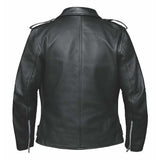 Lola - Ladies Premium Leather Jacket - Unik Just for Bikers - Flyclothing LLC