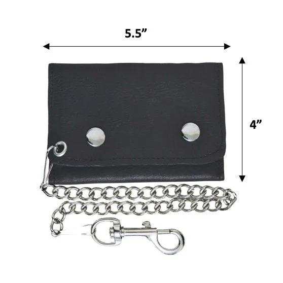 Stylish Black Biker Chain Wallet - Unik Just for Bikers - Flyclothing LLC