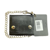 Small Black Trifold Biker Chain Wallet - Unik Just for Bikers - Flyclothing LLC
