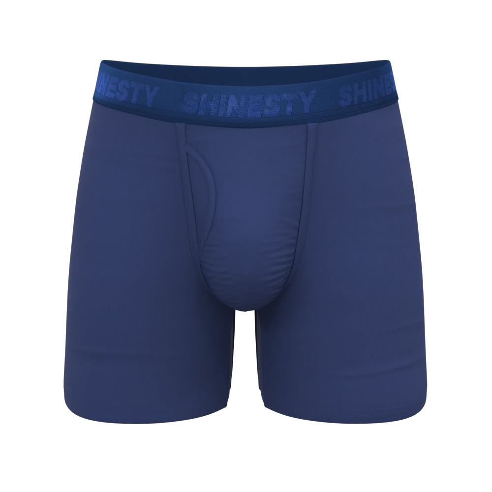 The Bloom Moon | Tonal Navy Ball Hammock® Pouch Underwear With Fly - Shinesty - Flyclothing LLC