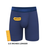 The Bloom Moon | Tonal Navy Long Leg Ball Hammock® Pouch Underwear With Fly - Shinesty - Flyclothing LLC