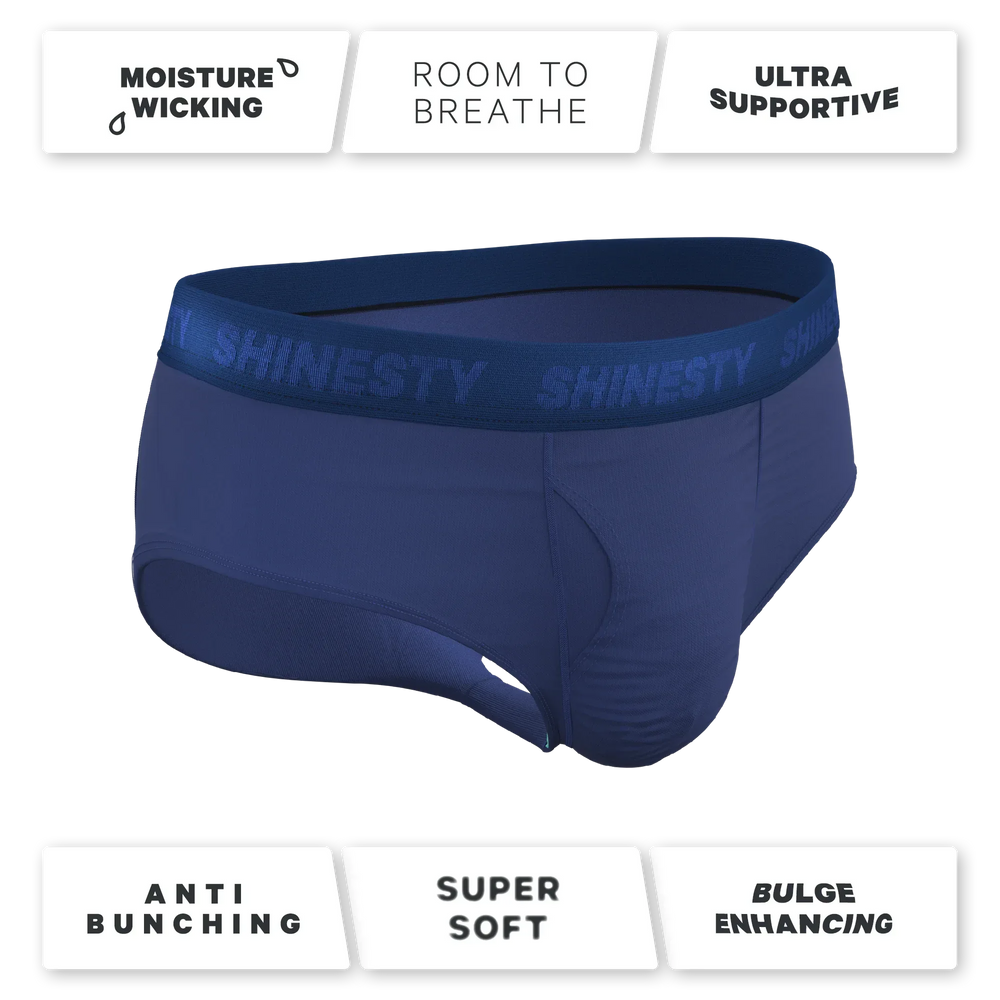 The Bloom Moon | Tonal Navy Ball Hammock® Pouch Underwear Briefs - Shinesty - Flyclothing LLC