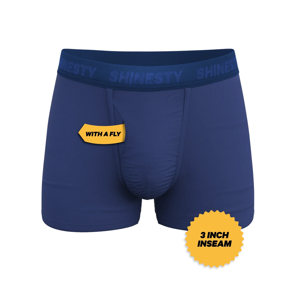 The Bloom Moon | Tonal Navy Ball Hammock® Pouch Trunks Underwear - Shinesty - Flyclothing LLC