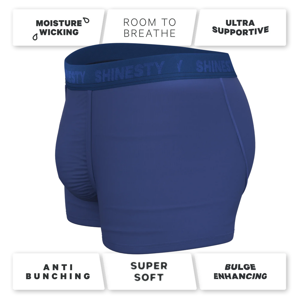 The Bloom Moon | Tonal Navy Ball Hammock® Pouch Trunks Underwear - Shinesty - Flyclothing LLC
