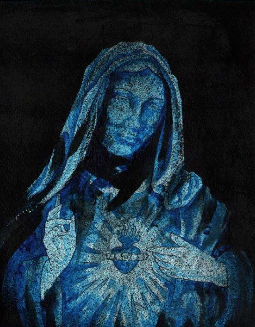 Black Market Art Company Blue Mary Print - Black Market Art Company - Flyclothing LLC