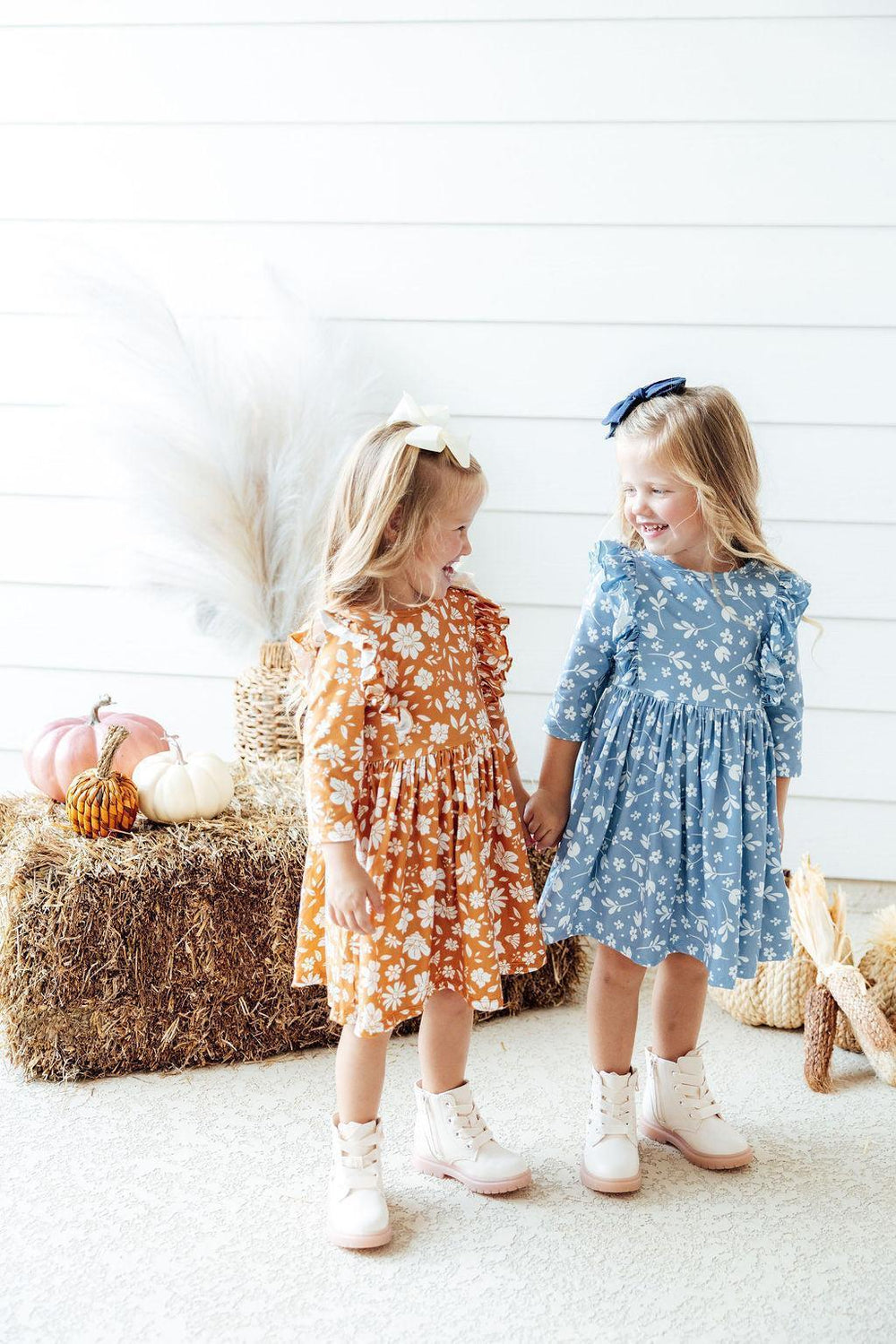 Bluebell 3/4 Sleeve Ruffle Twirl Dress - Mila & Rose ® - Flyclothing LLC