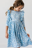 Bluebell 3/4 Sleeve Ruffle Twirl Dress - Mila & Rose ® - Flyclothing LLC