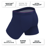 The Blueberry Pie | Red Tip Navy Ball Hammock® Pouch Underwear - Shinesty - Flyclothing LLC