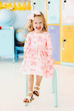 Blushing Bows 3/4 Sleeve Pocket Twirl Dress - Mila & Rose ® - Flyclothing LLC