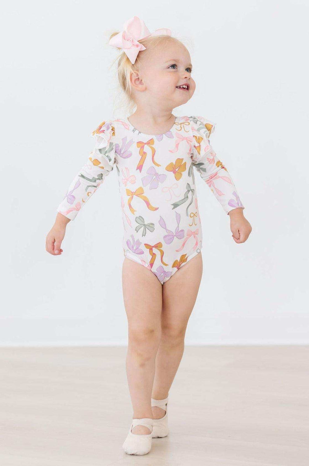 Boho Bows L/S Flutter Sleeve Leotard - Mila & Rose ® - Flyclothing LLC