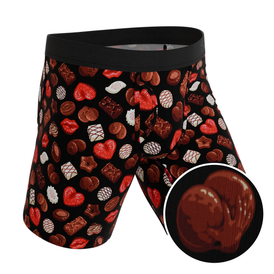 The Bonbons | Naughty Chocolate Long Leg Ball Hammock® Pouch Underwear With Fly - Shinesty - Flyclothing LLC
