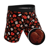 The Bonbons | Naughty Chocolate Long Leg Ball Hammock® Pouch Underwear With Fly - Shinesty - Flyclothing LLC
