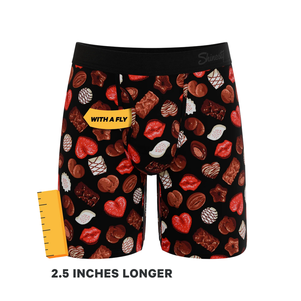 The Bonbons | Naughty Chocolate Long Leg Ball Hammock® Pouch Underwear With Fly - Shinesty - Flyclothing LLC