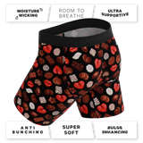 The Bonbons | Naughty Chocolate Long Leg Ball Hammock® Pouch Underwear With Fly - Shinesty - Flyclothing LLC
