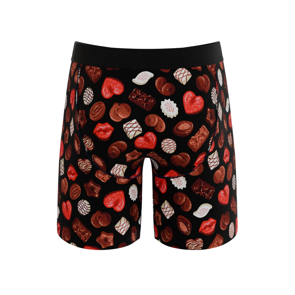 The Bonbons | Naughty Chocolate Long Leg Ball Hammock® Pouch Underwear With Fly - Shinesty - Flyclothing LLC