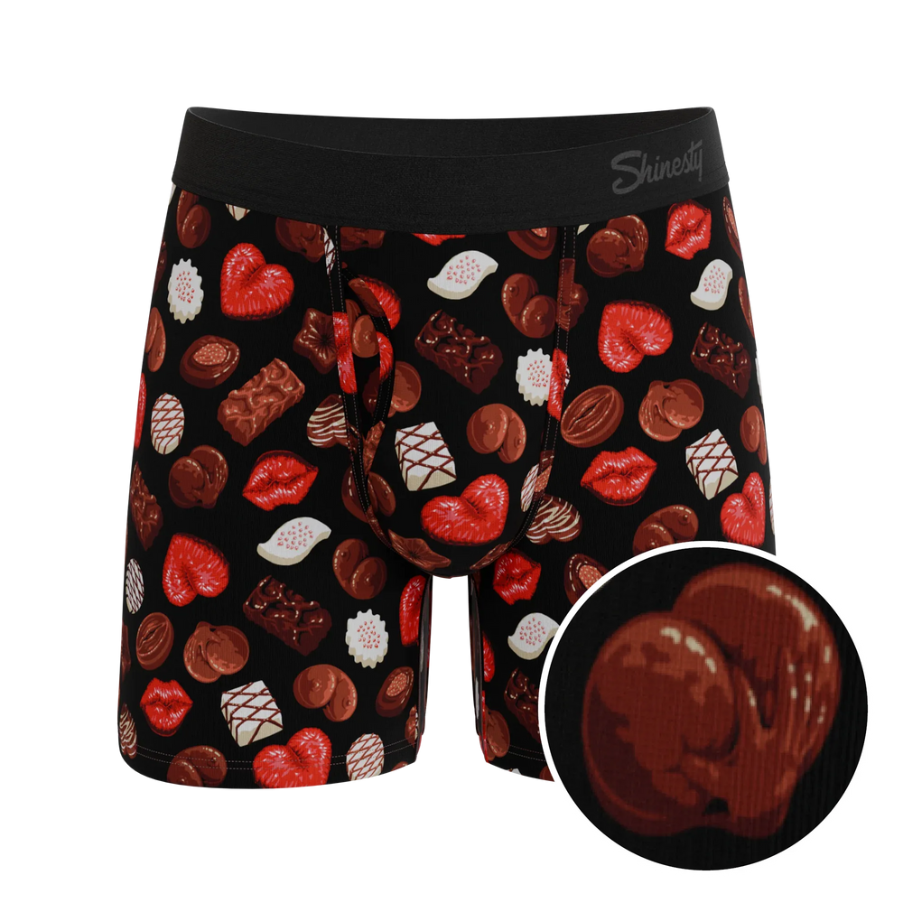 The Bonbons | Naughty Chocolate Ball Hammock® Pouch Underwear With Fly - Shinesty - Flyclothing LLC