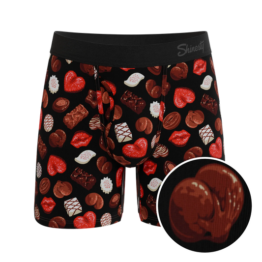 The Bonbons | Naughty Chocolate Ball Hammock® Pouch Underwear With Fly - Shinesty - Flyclothing LLC