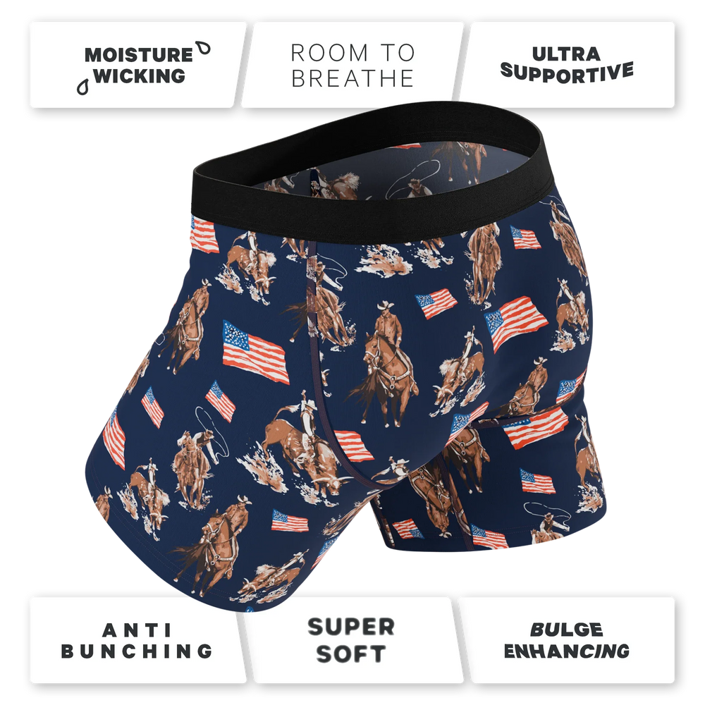The Bootstraps & Chaps | Americana Cowboy Ball Hammock® Pouch Underwear - Shinesty - Flyclothing LLC