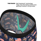The Bootstraps & Chaps | Americana Cowboy Ball Hammock® Pouch Underwear With Fly - Shinesty - Flyclothing LLC
