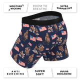 The Bootstraps & Chaps | Americana Cowboy Ball Hammock® Pouch Underwear With Fly - Shinesty - Flyclothing LLC