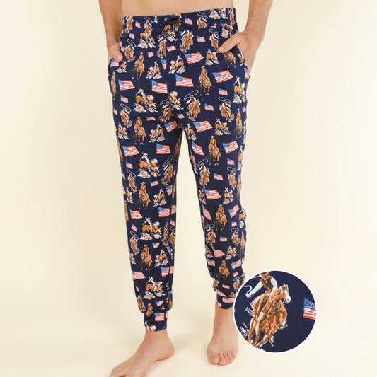 The Bootstraps & Chaps | Americana Cowboy SleepDeep™ Men’s Pajama Joggers - Shinesty - Flyclothing LLC