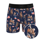 The Bootstraps & Chaps | Americana Cowboy Ball Hammock® Pouch Underwear With Fly - Shinesty - Flyclothing LLC