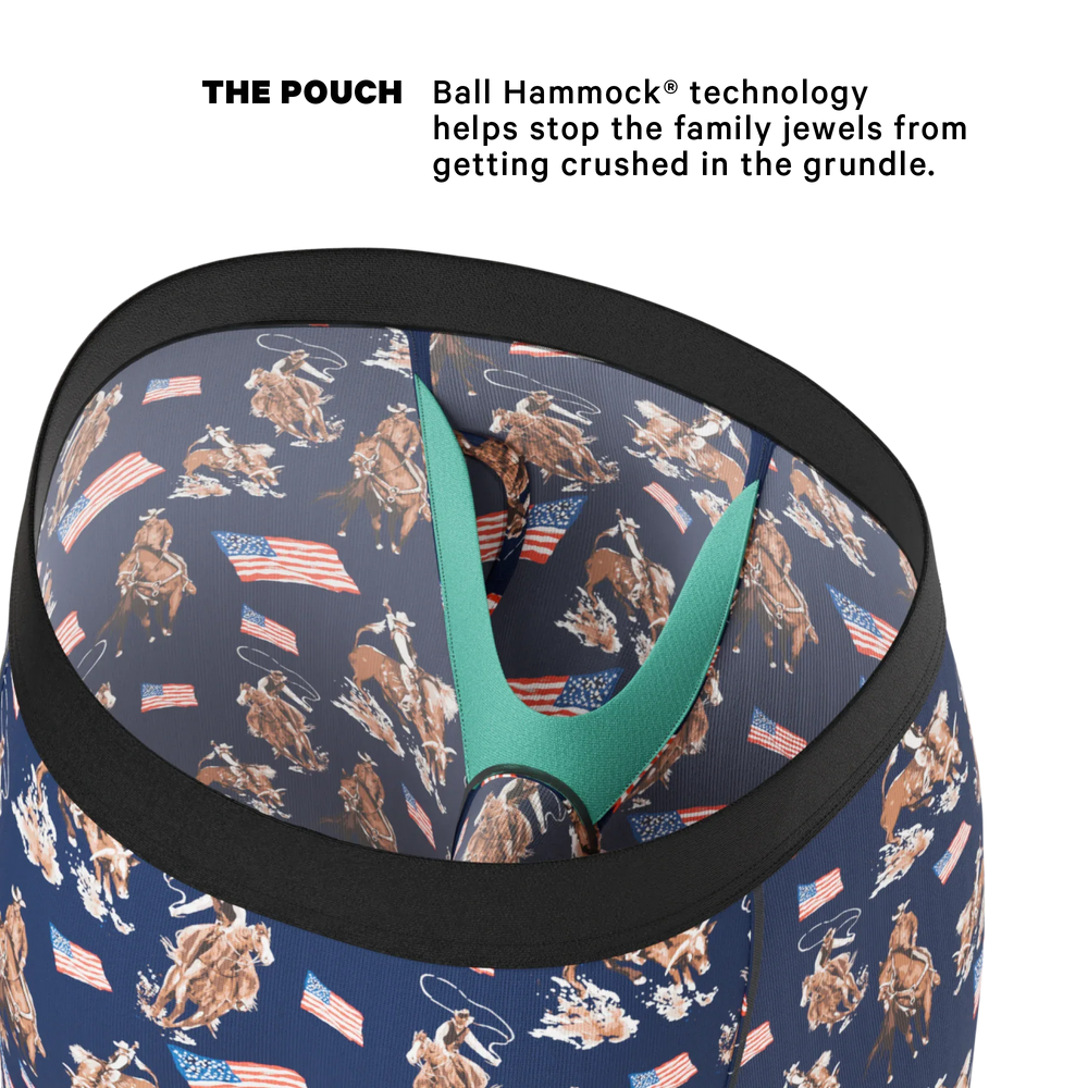 The Bootstraps & Chaps | Americana Cowboy Long Leg Ball Hammock® Pouch Underwear With Fly - Shinesty - Flyclothing LLC