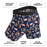 The Bootstraps & Chaps | Americana Cowboy Long Leg Ball Hammock® Pouch Underwear With Fly - Shinesty - Flyclothing LLC