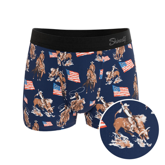 The Bootstraps & Chaps | Americana Cowboy Ball Hammock® Pouch Trunks Underwear - Shinesty - Flyclothing LLC