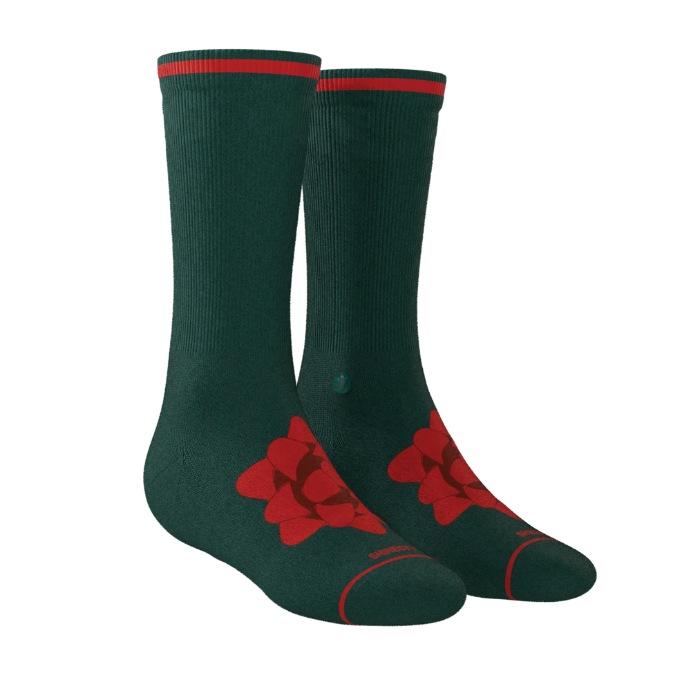 The Bow On Top | Ribbon Present Heel Hammock™ Crew Socks - Shinesty - Flyclothing LLC